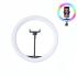 RGB Ring light MJ20 { variant color modes / brightness control / free spin / Universal Cellphone Holder }
